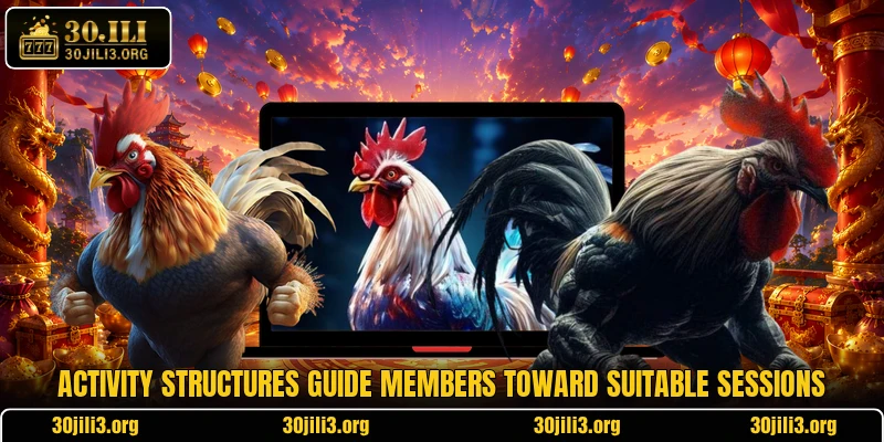 Activity structures guide members toward suitable sessions