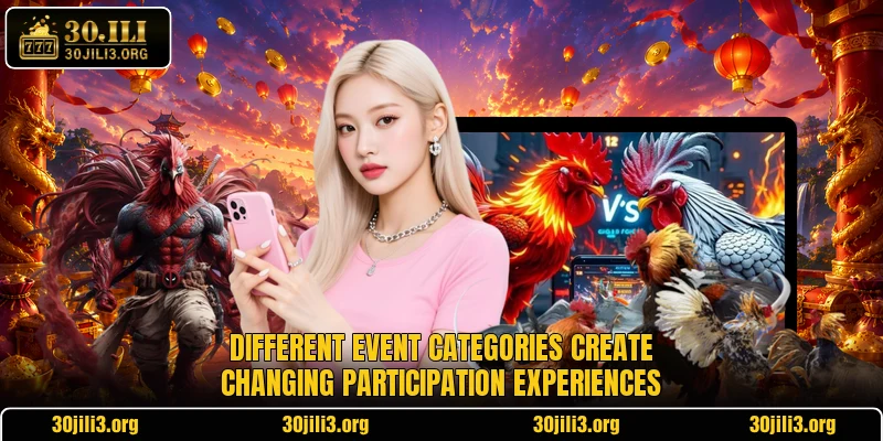 Different event categories create changing participation experiences