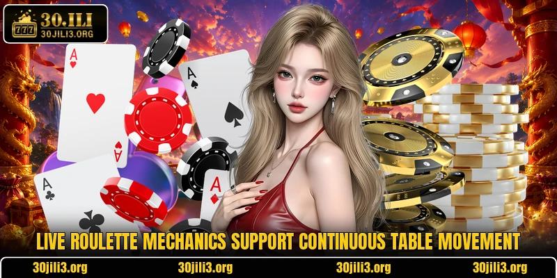 Live roulette mechanics support continuous table movement