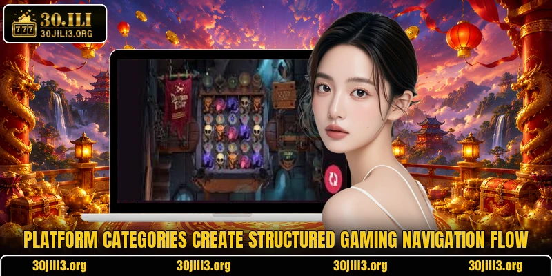 Platform categories create structured gaming navigation flow