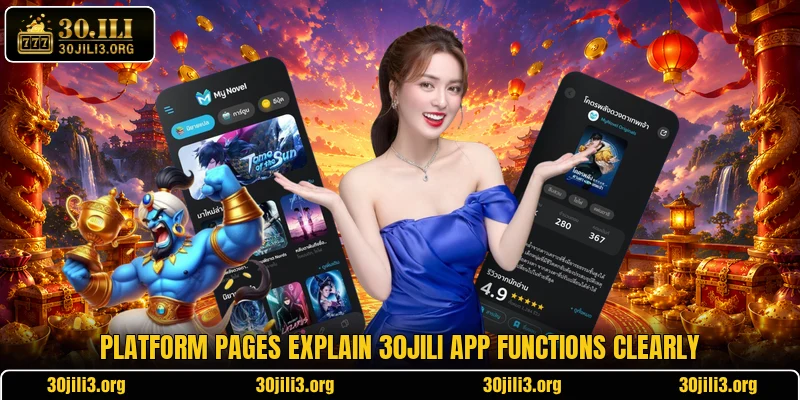 Platform pages explain 30JILI app functions clearly