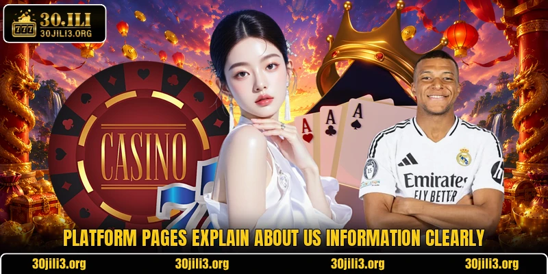 Platform pages explain about us information clearly