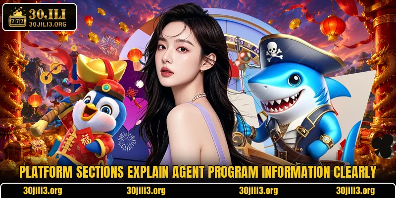 Platform sections explain agent program information clearly