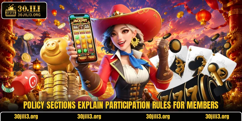 Policy sections explain participation rules for members