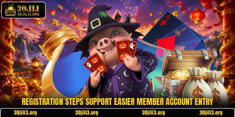 Registration steps support easier member account entry