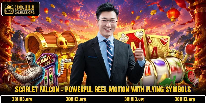 Scarlet Falcon - Powerful Reel Motion With Flying Symbols