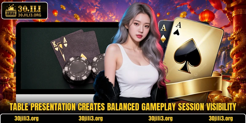 Table presentation creates balanced gameplay session visibility