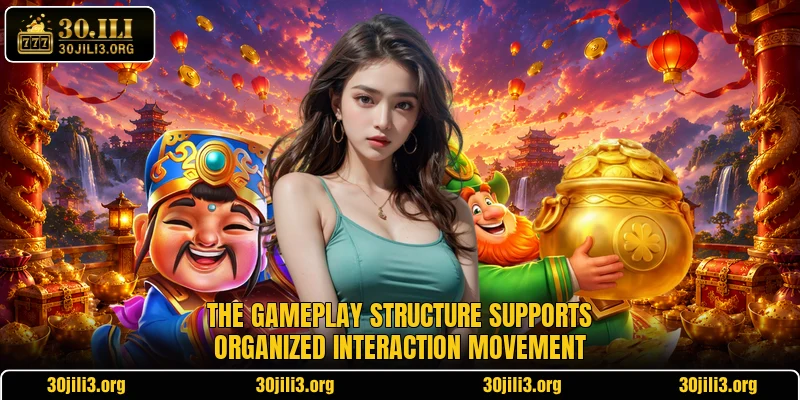 The gameplay structure supports organized interaction movement