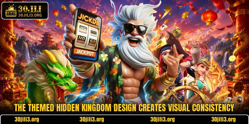 The themed Hidden Kingdom design creates visual consistency