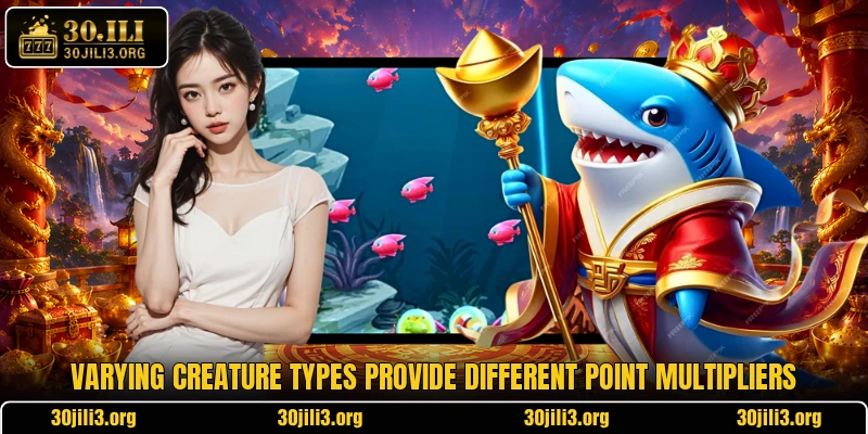 Varying creature types provide different point multipliers