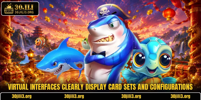Virtual interfaces clearly display card sets and configurations